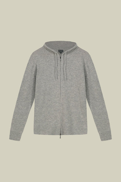 Men's regular fit lambswool blend knitted sweatshirt