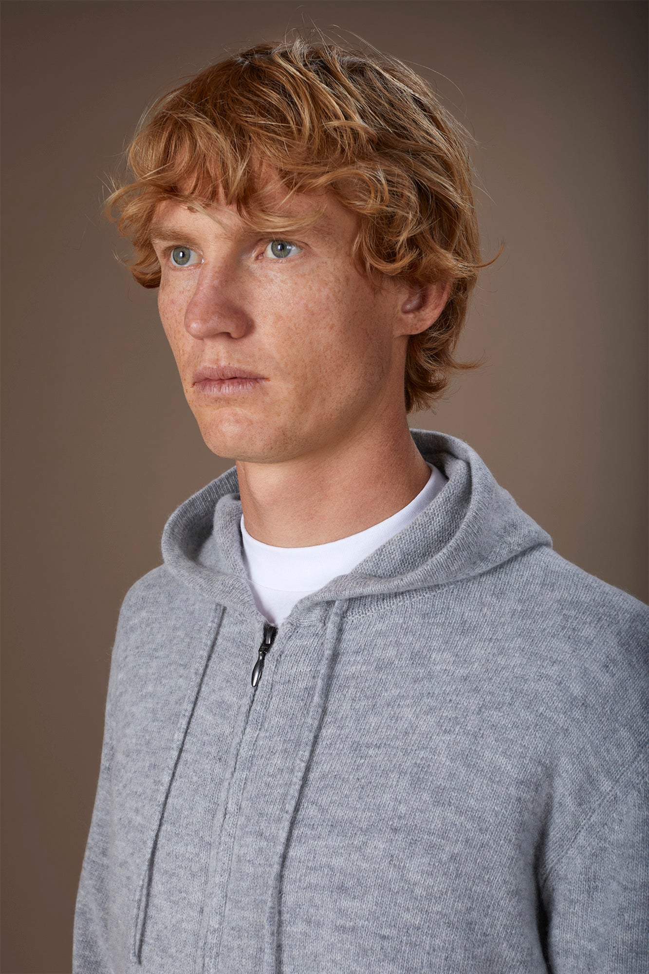 Men's regular fit lambswool blend knitted sweatshirt