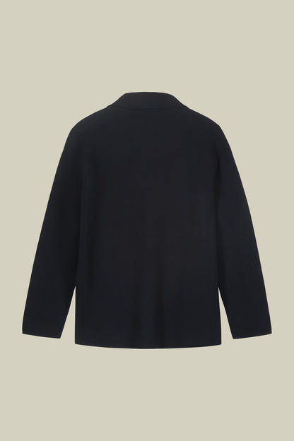 Men's single-breasted cardigan in 100% cotton Milano Point knit regular fit