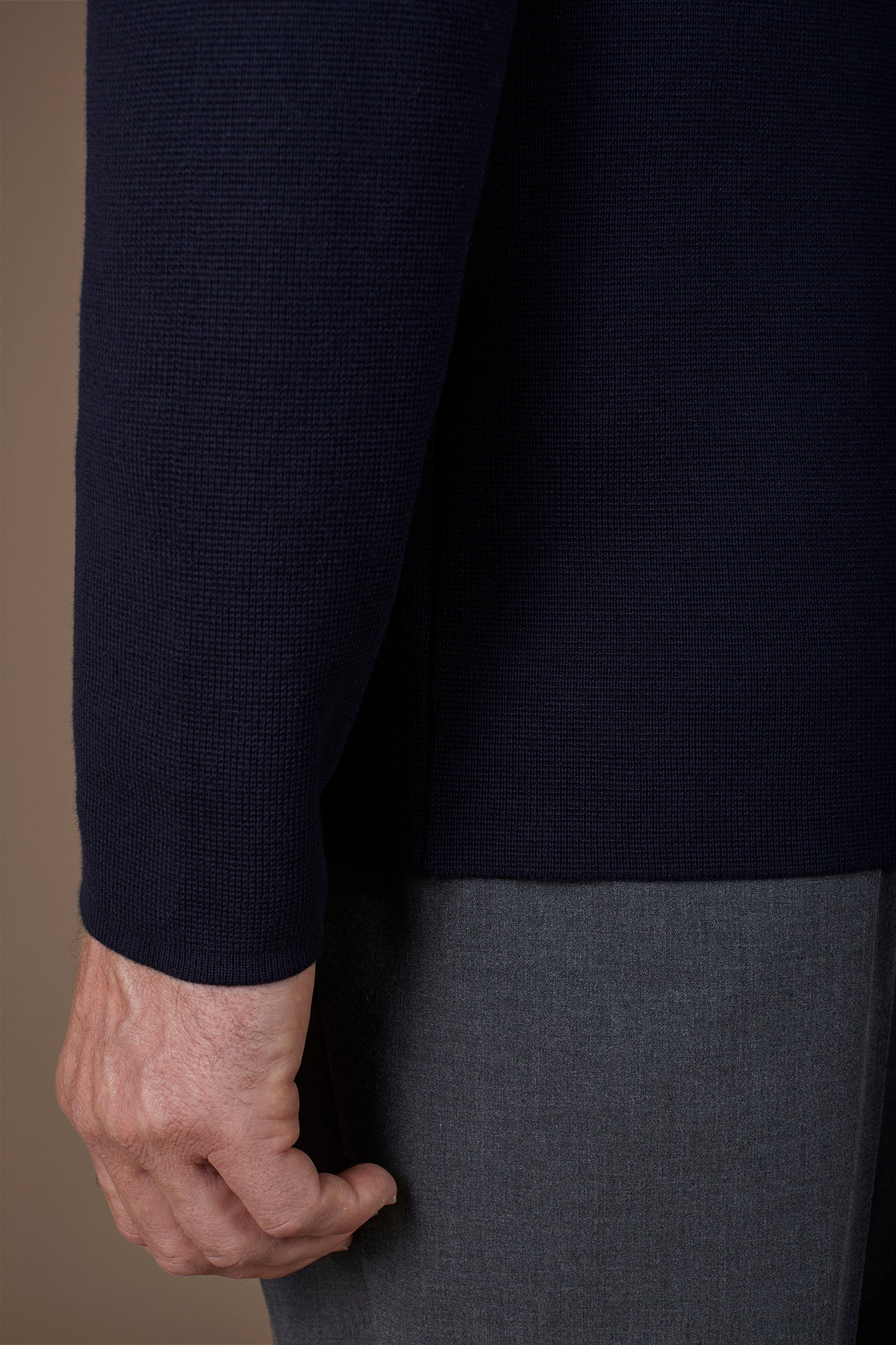 Men's single-breasted cardigan in 100% cotton Milano Point knit regular fit