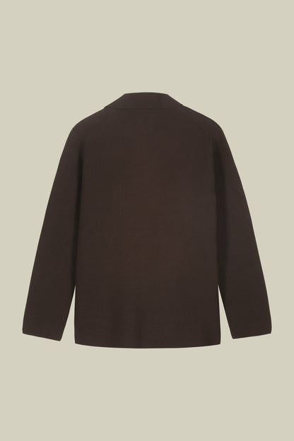 Men's single-breasted cardigan in 100% cotton Milano Point knit regular fit