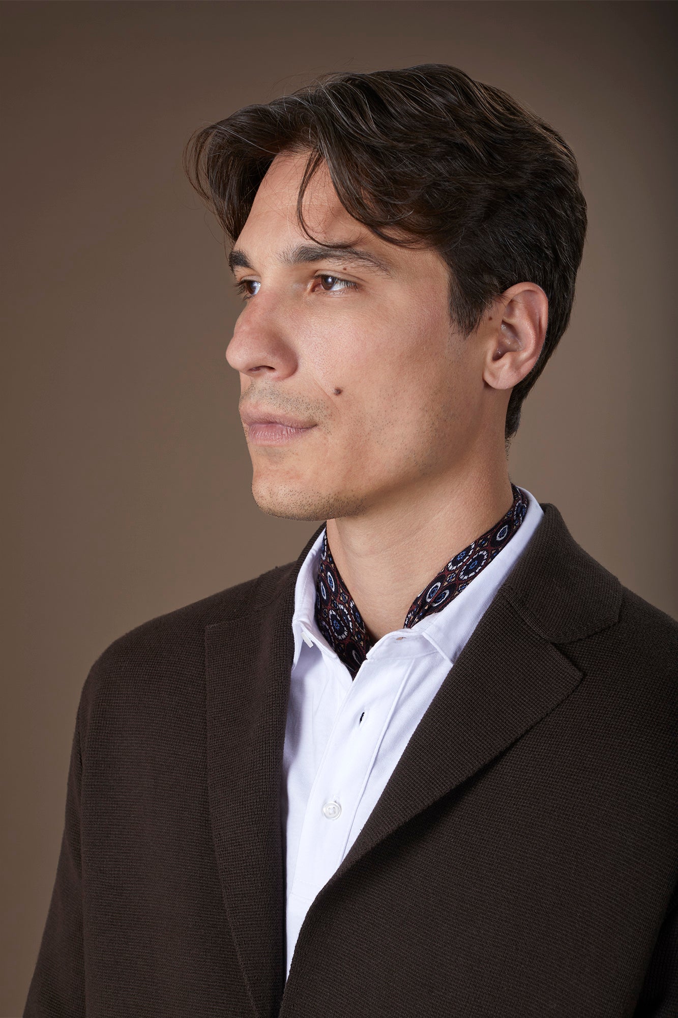 Men's single-breasted cardigan in 100% cotton Milano Point knit regular fit