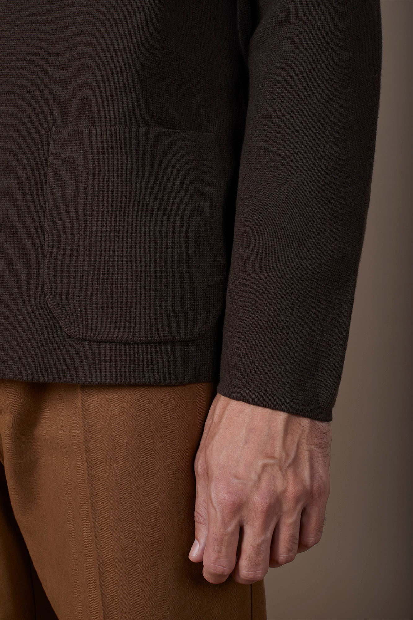 Men's single-breasted cardigan in 100% cotton Milano Point knit regular fit