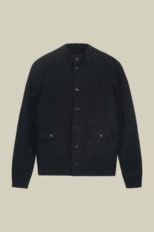 Men's Milano Point knit jacket with Korean collar in 100% cotton regular fit