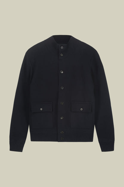 Men's regular fit 100% cotton Milano Point knit jacket