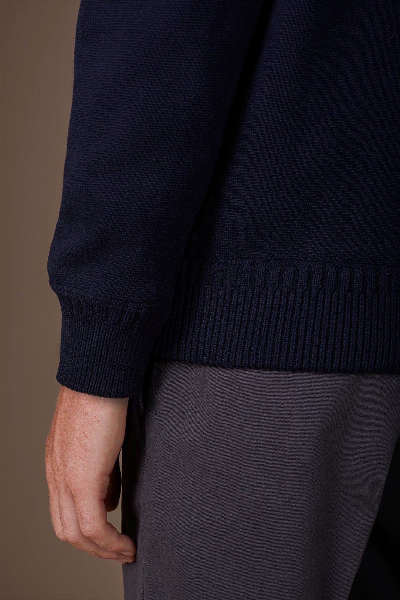 Men's regular fit 100% cotton Milano Point knit jacket