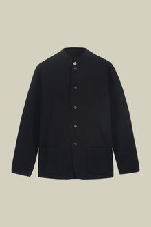 Men's Milano Point knit jacket with Korean collar in 100% cotton regular fit