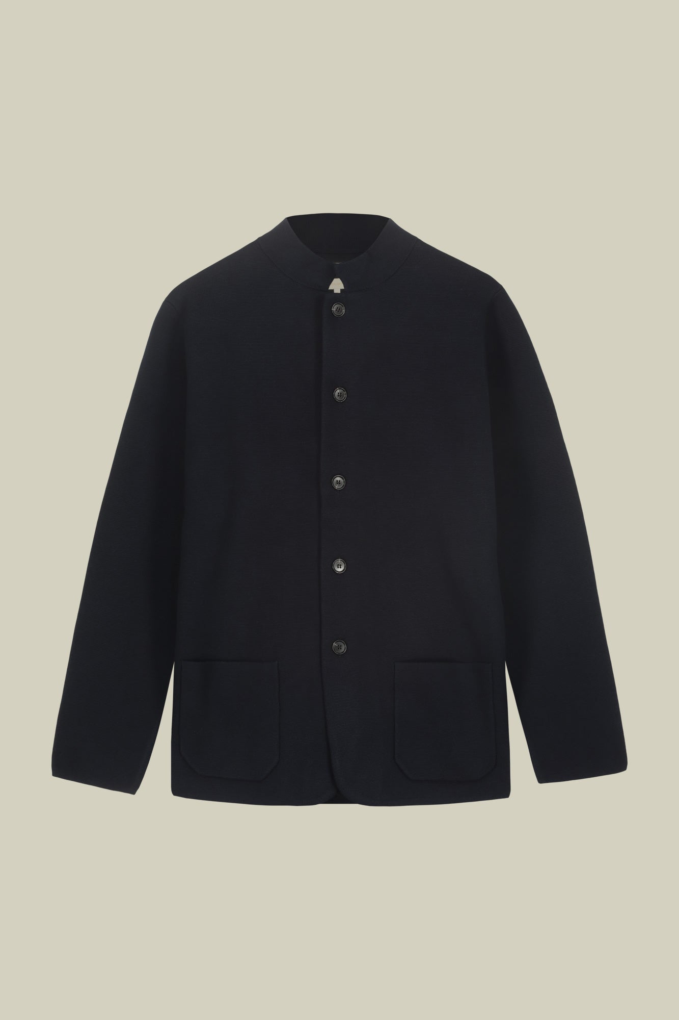 Men's Milano Point knit jacket with Korean collar in 100% cotton regular fit