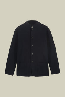 Men's Milano Point knit jacket with Korean collar in 100% cotton regular fit