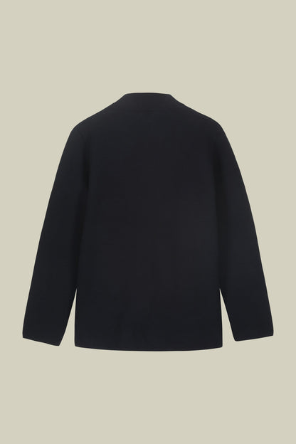 Men's Milano Point knit jacket with Korean collar in 100% cotton regular fit