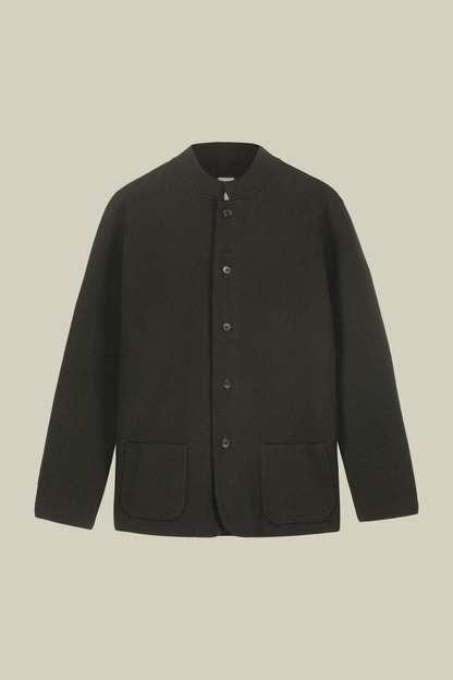 Men's Milano Point knit jacket with Korean collar in 100% cotton regular fit