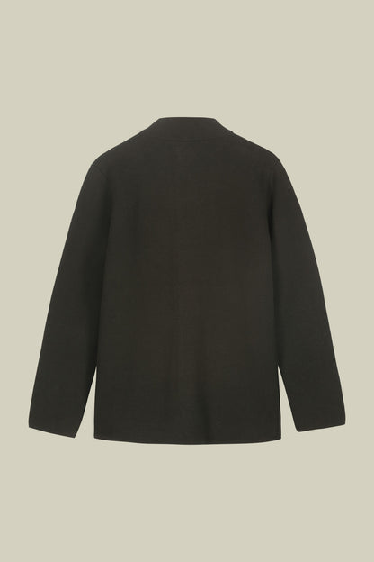 Men's Milano Point knit jacket with Korean collar in 100% cotton regular fit