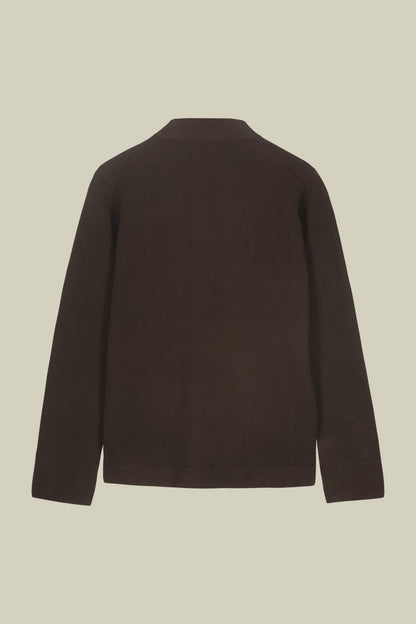 Men's biker jacket in 100% cotton Milano Point knit regular fit