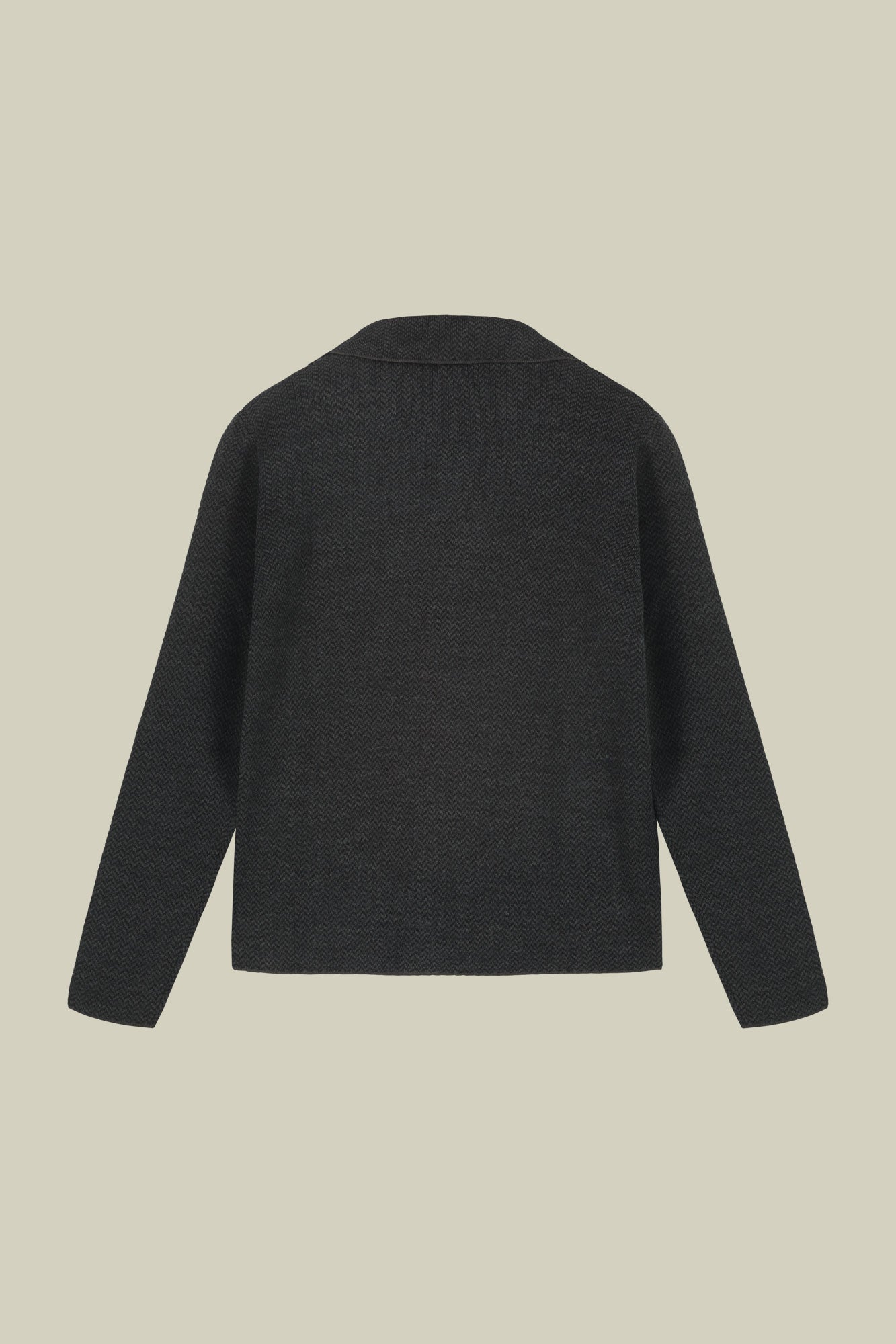 Men's cardigan in wool blend jacquard knit regular fit