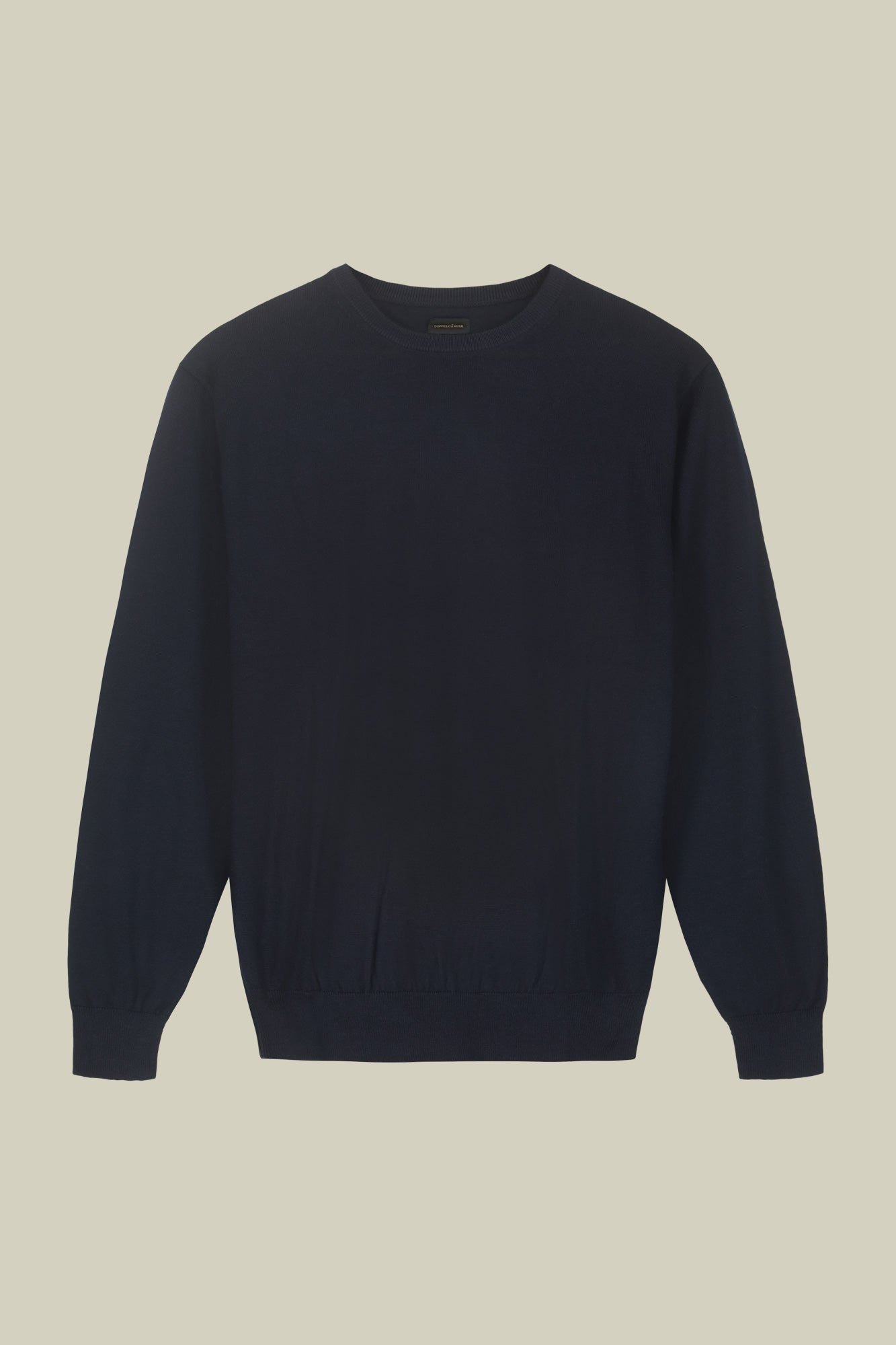 Men's regular fit crew neck jumper in 100% extra fine merino wool