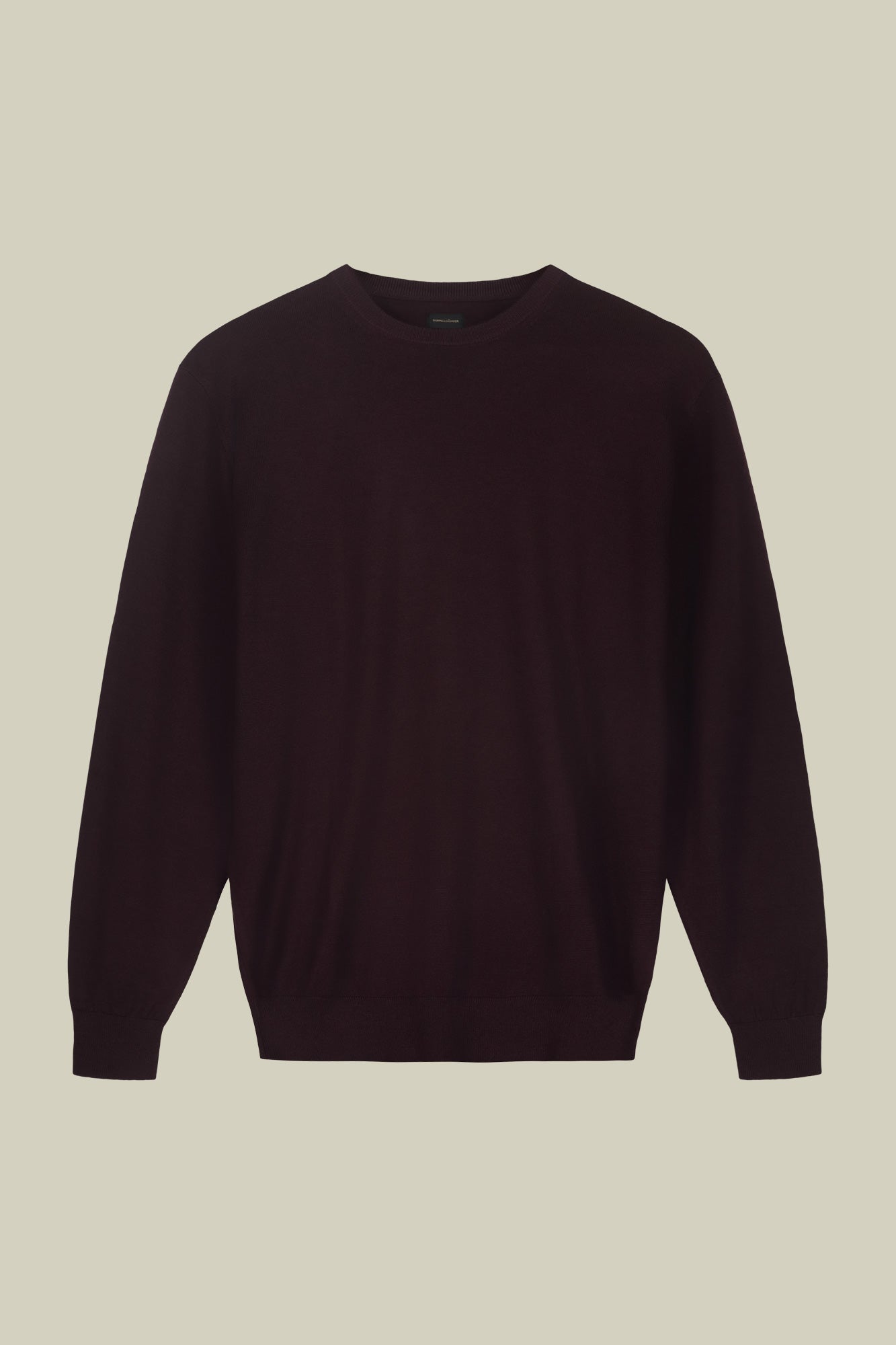 Men's regular fit crew neck jumper in 100% extra fine merino wool