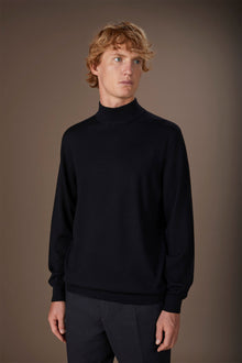 Men's 100% merino wool turtleneck jumper regular fit