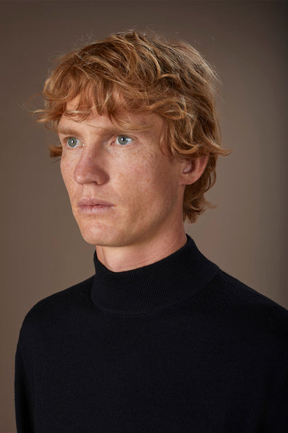 Men's 100% merino wool turtleneck jumper regular fit
