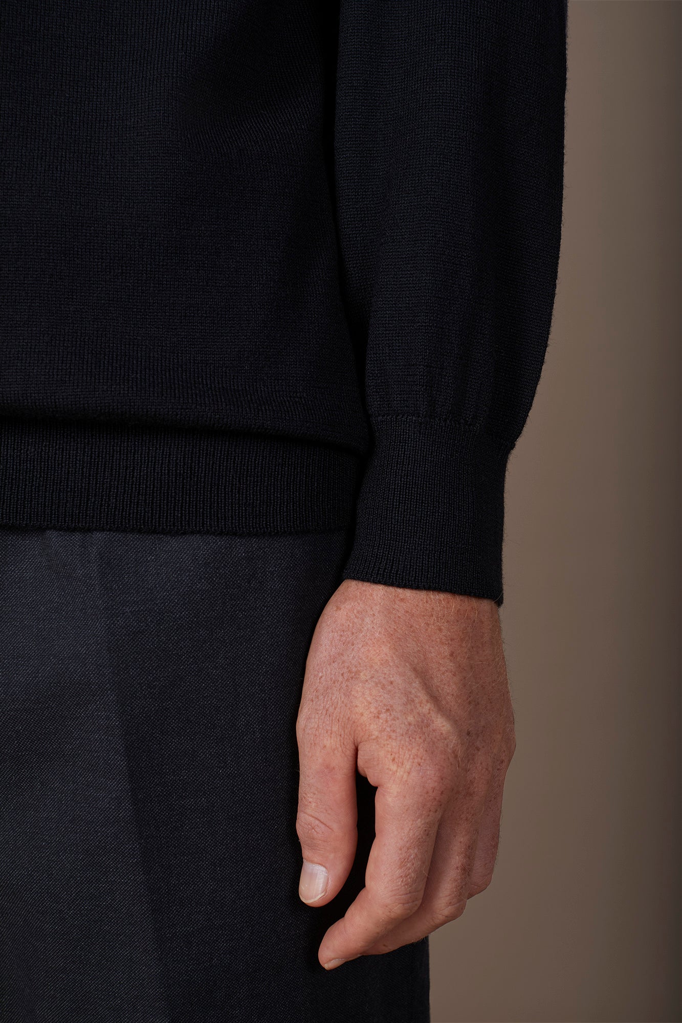 Men's 100% merino wool turtleneck jumper regular fit