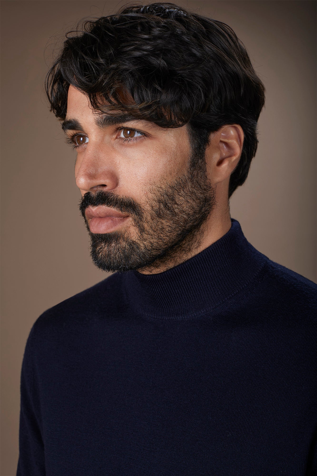 Men's 100% merino wool turtleneck jumper regular fit