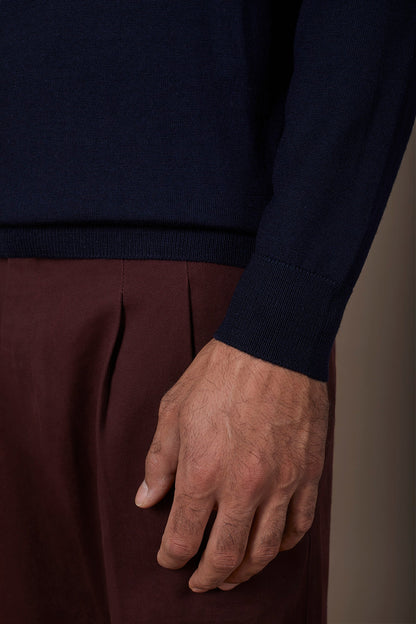 Men's 100% merino wool turtleneck jumper regular fit