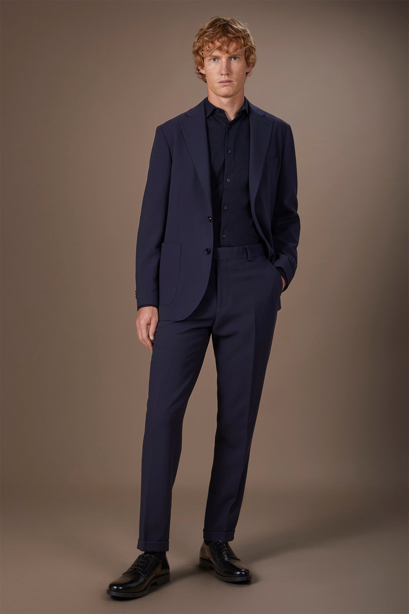 Men's regular fit jersey trousers