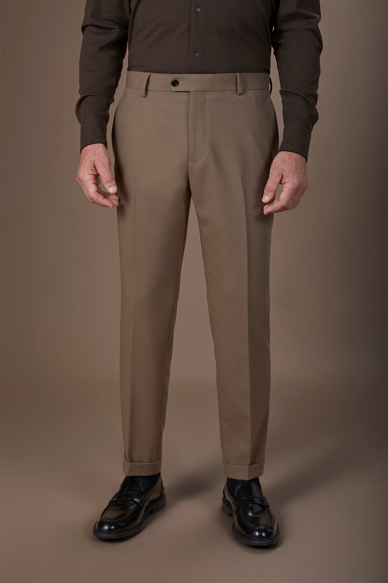 Men's regular fit jersey trousers