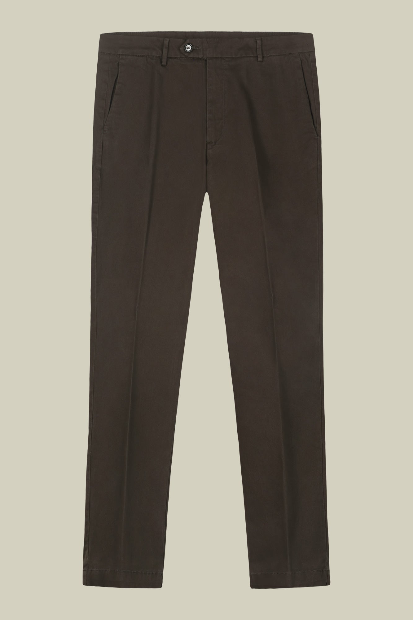 Classic men's chinos in regular fit with stretch twill construction