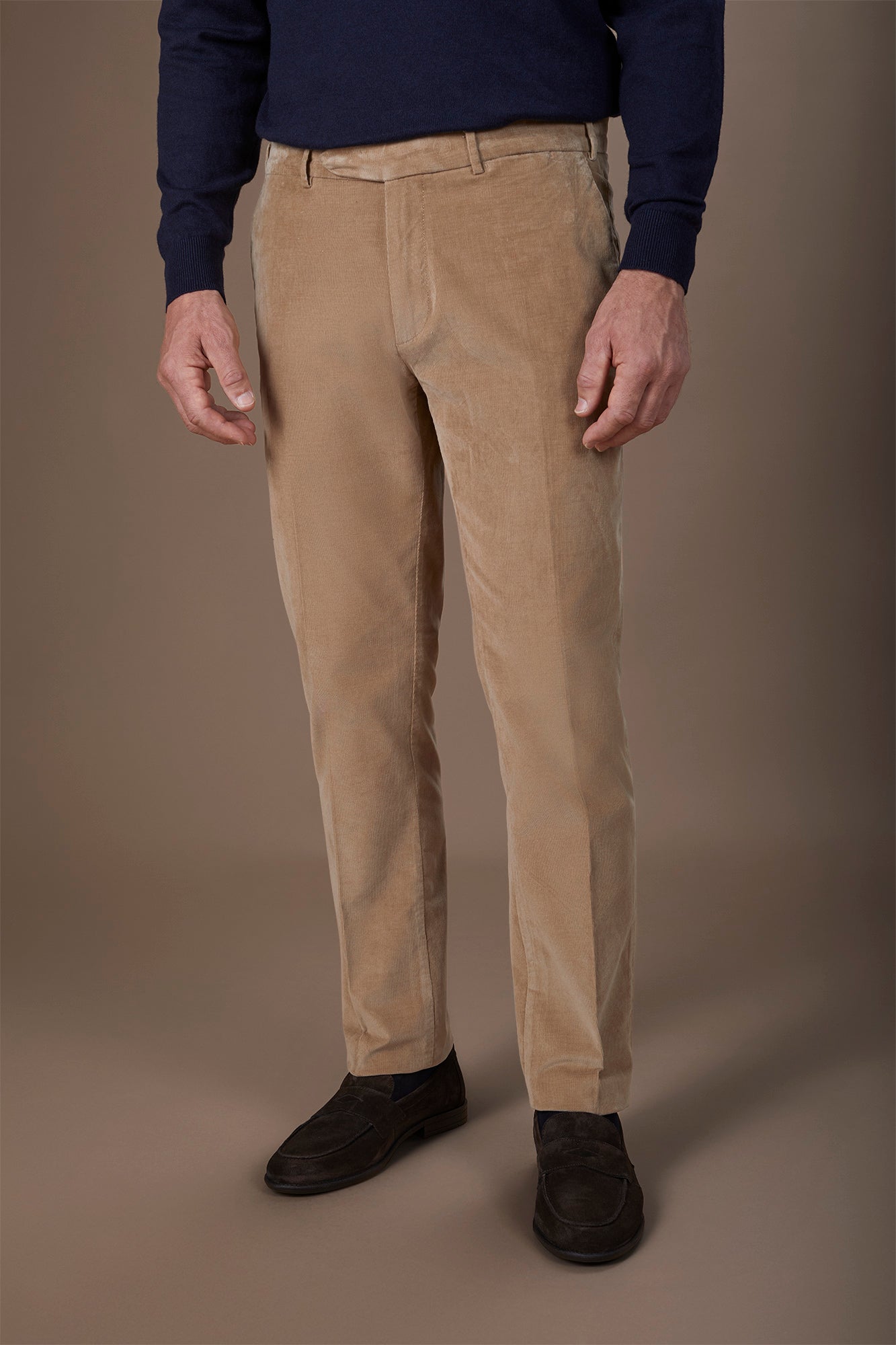Men's classic trousers in 1000-line velvet regular fit