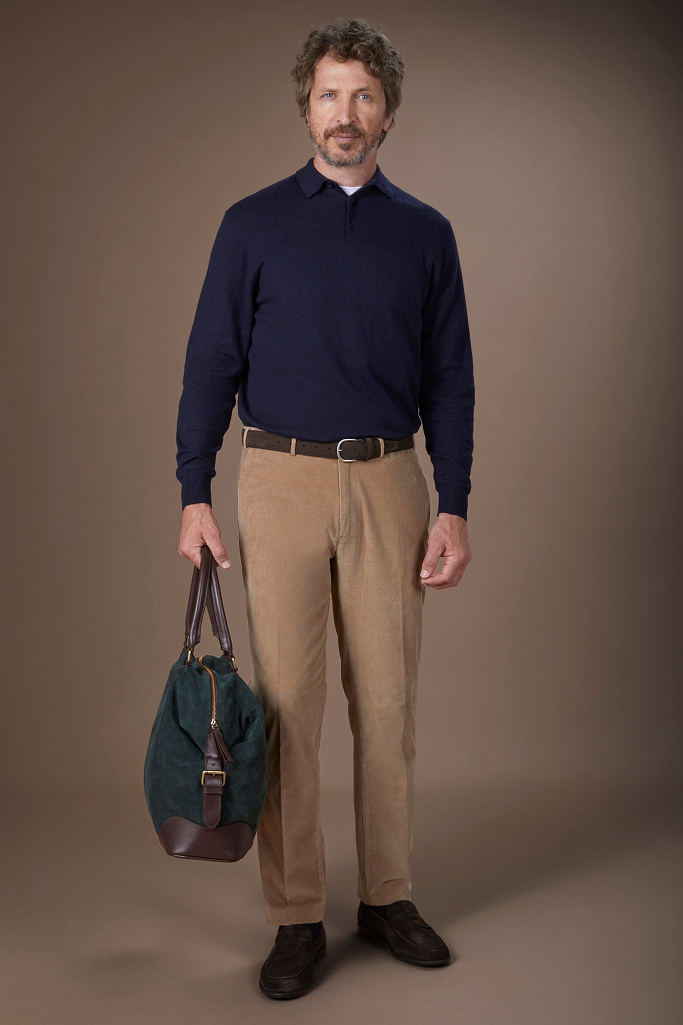 Men's classic trousers in 1000-line velvet regular fit