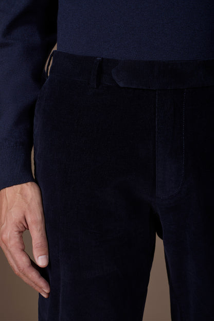 Men's classic trousers in 1000-line velvet regular fit