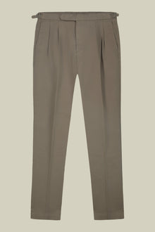 Men's heavy canvas trousers with double pinces and comfort fit