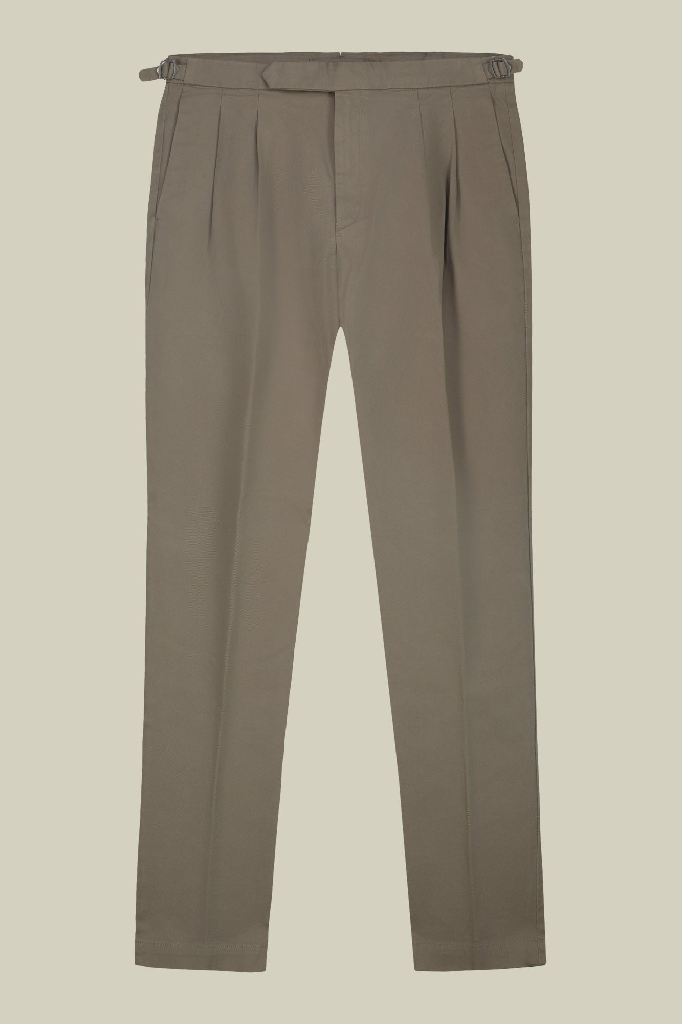 Men's heavy canvas trousers with double pinces and comfort fit