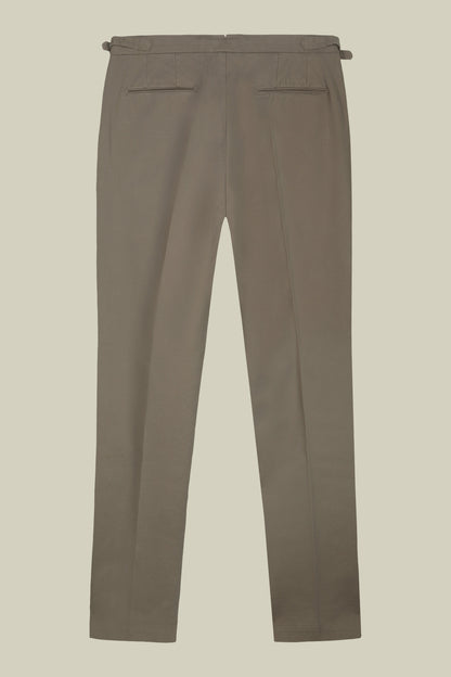 Men's heavy canvas trousers with double pinces and comfort fit