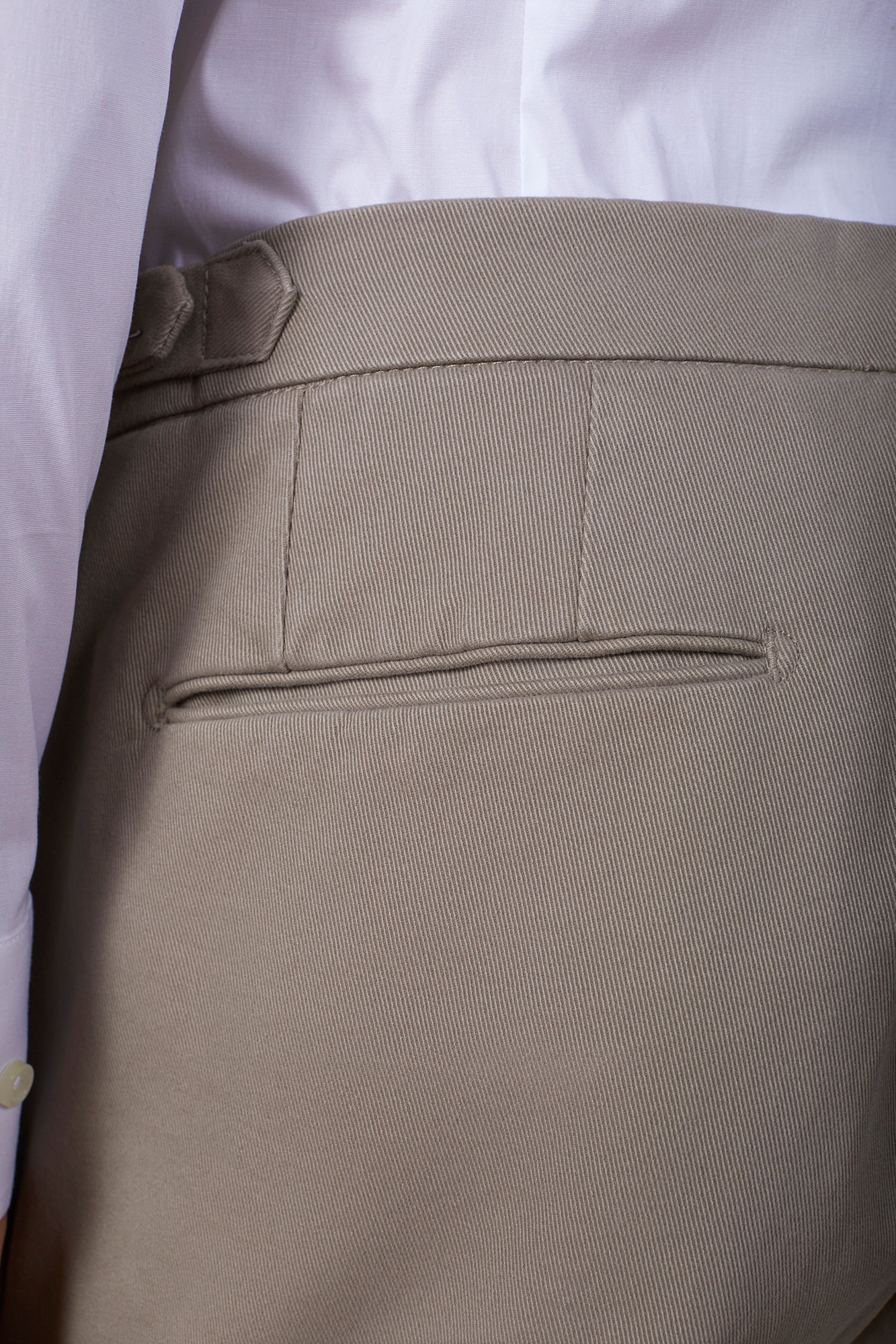 Men's heavy canvas trousers with double pinces and comfort fit