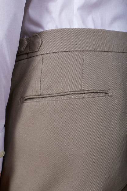 Men's heavy canvas trousers with double pinces and comfort fit