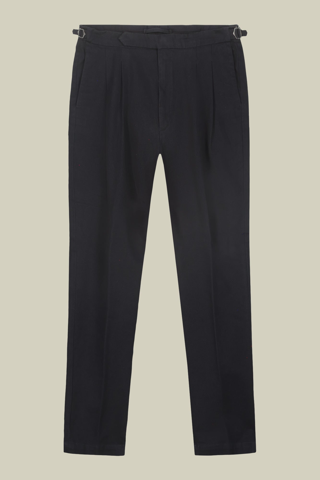 Men's heavy canvas trousers with double pinces and comfort fit