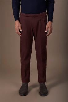 Men's heavy canvas trousers with double pinces and comfort fit