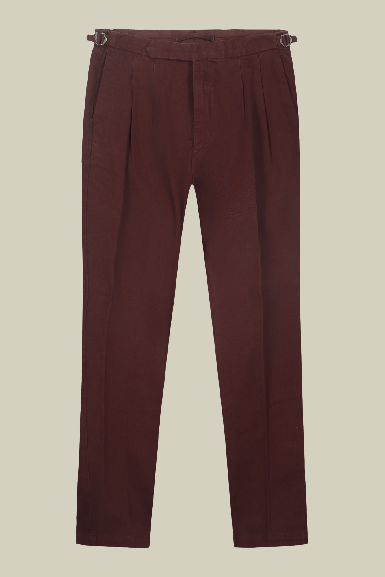 Men's heavy canvas trousers with double pinces and comfort fit