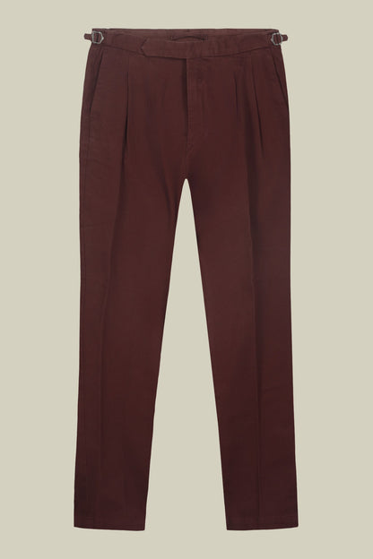 Men's heavy canvas trousers with double pinces and comfort fit