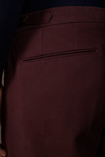 Men's heavy canvas trousers with double pinces and comfort fit