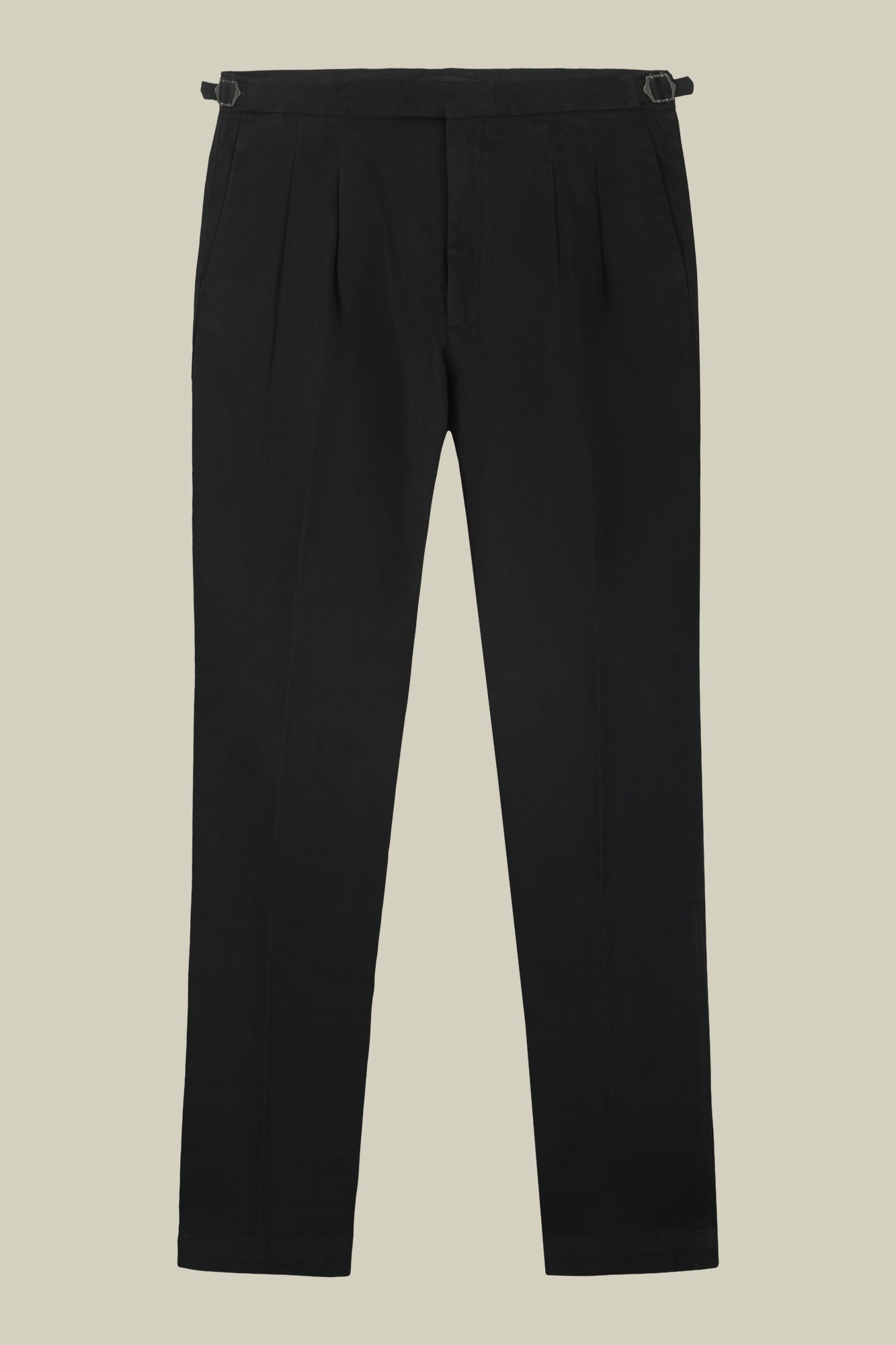 Men's heavy canvas trousers with double pinces and comfort fit