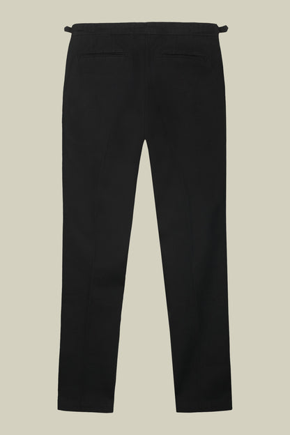 Men's heavy canvas trousers with double pinces and comfort fit