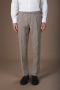 Classic regular fit twill trousers for men