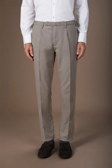 Classic regular fit twill trousers for men
