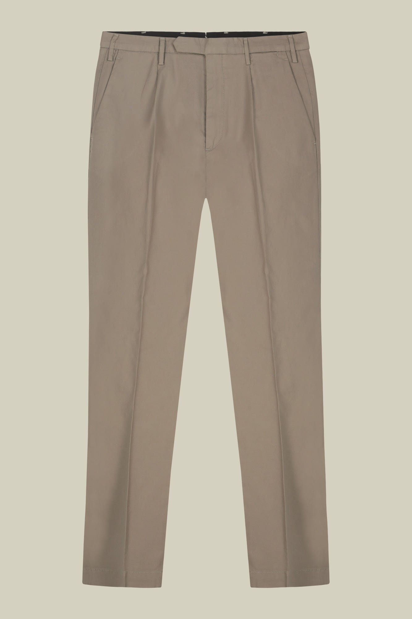 Classic regular fit twill trousers for men