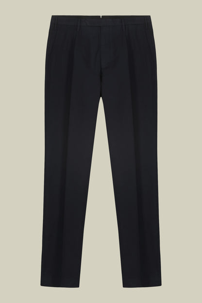 Classic regular fit twill trousers for men