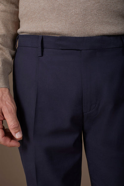Classic regular fit twill trousers for men