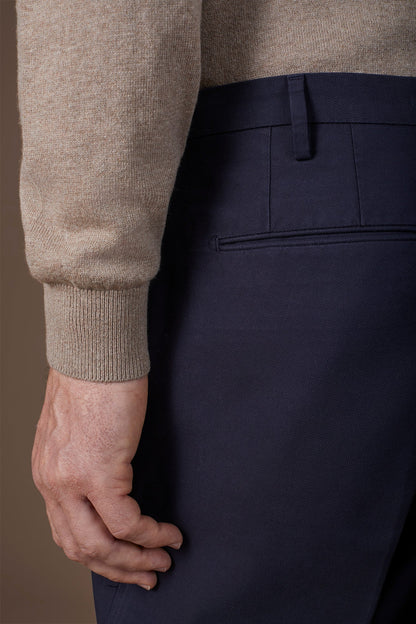 Classic regular fit twill trousers for men