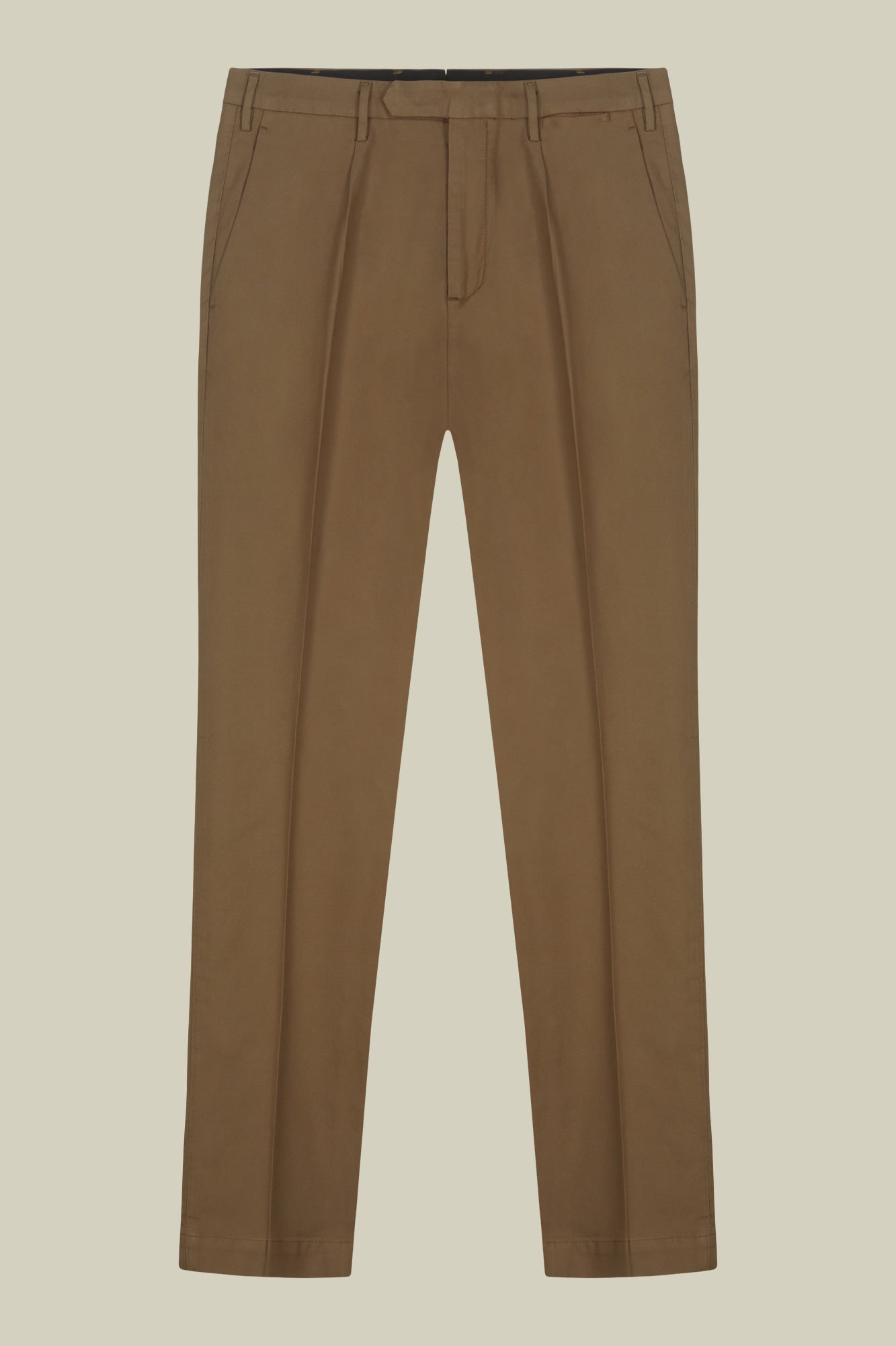 Classic regular fit twill trousers for men